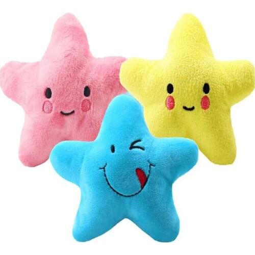 Pet Dog Plush Toy Squeaky Bite Creative Simulation Fruit and Vegetable Five-pointed Star Donut Dog Cat Chewing Sound Toy