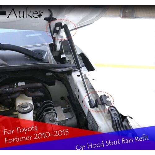 For Toyota Fortuner 2010 2011 2012 2013 2014 2015 Car Bonnet Hood Lift Hydraulic Rod Strut Spring Shock Bars Bracket Car-styling