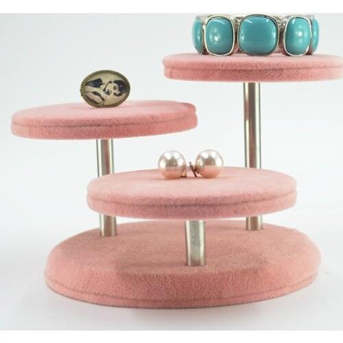 3 Layer Round Jewelry Display Stand Bracelet Chain Watch Holder Rack Jewelry Display Organizer Stand 1PC