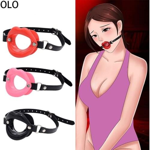 SM Sex Slave Silicone Lips O Ring Open Mouth Gag Oral Fetish Bondage Restraints Erotic Toy Sex Toy For Couples women Adult games