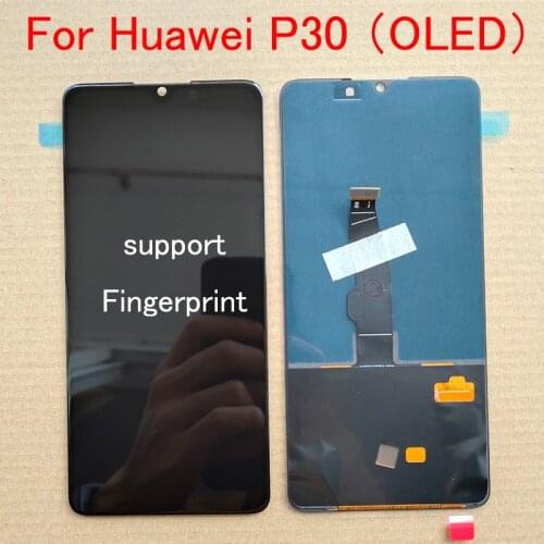 Support Fingerprint LCD Display Replacement for Huawei P30 LCD Touch Screen Digitizer Assembly ELE-L29 ELE-L09 ELE-AL00 ELE-L04
