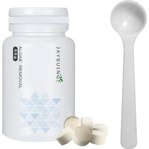 50g Aquarium Tools Algae Repellent Agent Tank Moss Remover Aquarium Fish Tank Cleaning Powder Aquarium Tank Aquarium Accessories