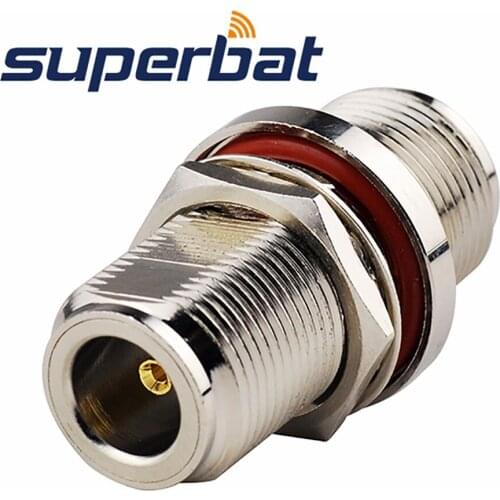 Superbat 5 pcs N Adapter N Female Jack to N Jack Bulkhead Straight RF Coaxial Connector