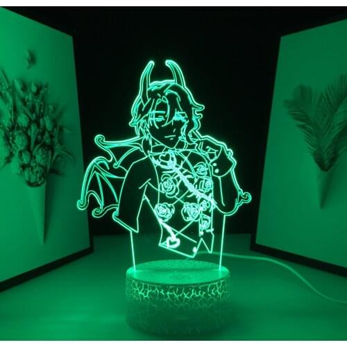 Anime Figure Demon LED Night Light for Cool Brithday Gift Child Bedroom Decor Light 3D Manga Demon Room Table Lamp