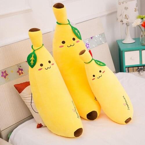 Fun Creative Cartoon Banana Plush Soft Pillow Sofa Cushion Baby Cute Plush Doll Banana Pillow Children Fruit Toys Children Gift