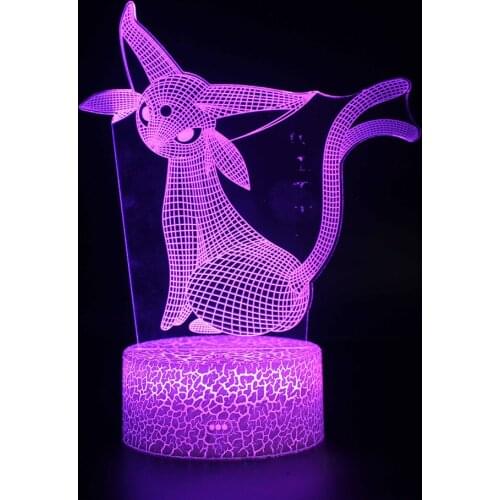 Japanese Animation Dinosaur Anime Led Lights for Decoration Kids Night Light Moon Lamp Neon Manga Children Figures Usb 3D Fairy