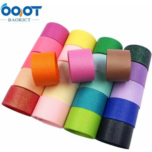 1-1/2'' 5yards Solid color glitt Grosgrain Ribbons DIY Handmade Child Bow Wedding Decoration Gift Wrap Material,L-20609-501