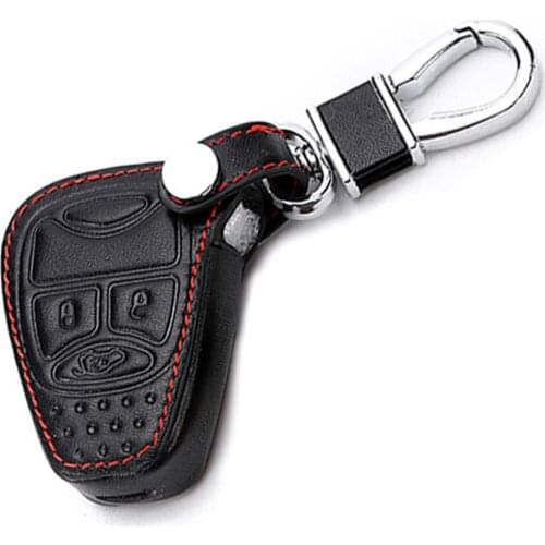 1pcs Leather Car Key Cover Case For Dodge Jcuv Jeep Compass Grand Cherokee Patriot Pacifica Chrysler 300c