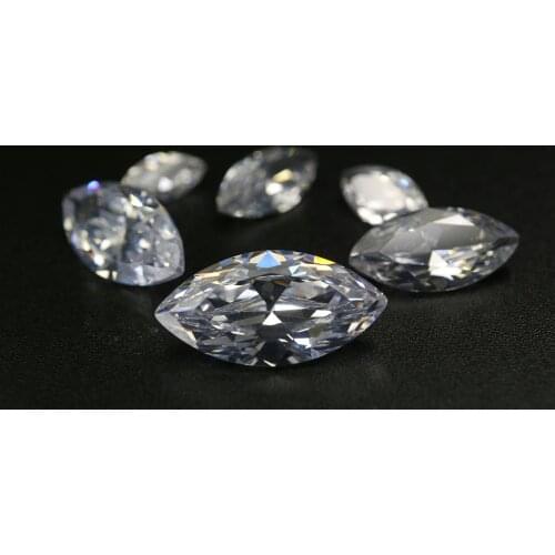 1Pcs Multiple Size Horse Eye Marquise Moissanite Stone Faceted Imitated Diamond Loose Gemstone for DIY Engagement Ring D 4120120