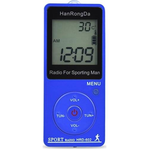 2021 Mini Portable FM/AM Frequency Medium Wave Sports Running Electronic Pedometer Built-in Lithium Battery Rechargeable Radio