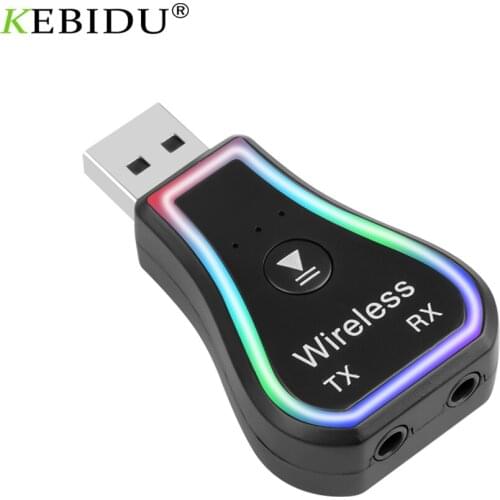 Bluetooth 5.0 Stereo Audio 3 in1 Receiver Transmitter LED Bluetooth AUX RCA USB 3.5mm Jack For TV PC Car Kit Wireless Adapter