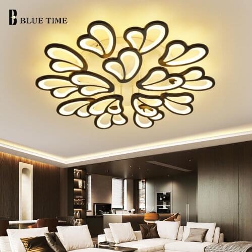 Black White Modern Led Chandeliers For Living room Dining room Bedroom Kitchen 110V 220V Home Led Chandelier Lighting Luminaires