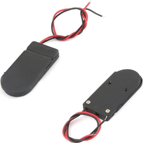 2 pcs CR2032 3V Button Coin Cell Battery Holder Case Box With Switch Tops DIY 6 volt battery holder