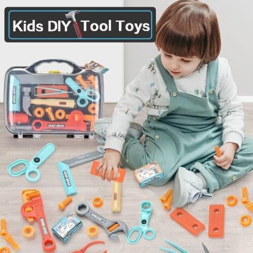 Childrens DIY Tool Toys Assembly Tool Pretend Play Tool Drill Simulation Hammer Saw Engineering Maintenance Tool Boys Toys Set