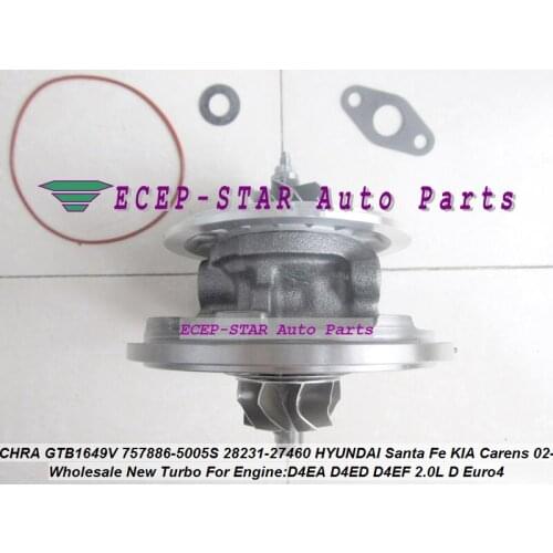 Turbo CHRA Cartridge Core GTB1649V 757886 757886-5003S 757886-0003 28231-27400 For HYUNDAI Tucson 05- For KIA Sportage D4EA 2.0L