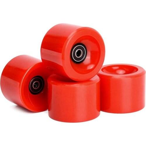 Set Of 4 Wheels 70Mm 78A Offset Hub Solid Longboard Wheels With ABEC 9 Black Bearing Smooth Longboarding Wheels