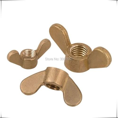 M3 M4 M5 M6 M8 Brass Wing Nuts Butterfly Nuts 50pcs/lot