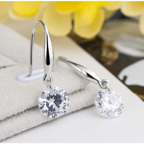 ADELE Silver Fashion New Earrings S925 Sterling Silver Ear Hook Simple Engagement Stud Earrings