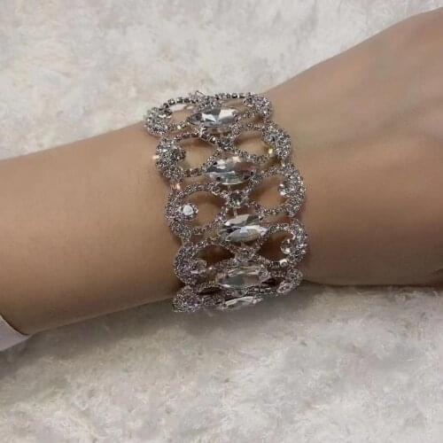 Fashion sexy Rhinestone women jewelry bracelet shining crystal bride wedding luxury bracelet Jewelry Party accessories wholesale