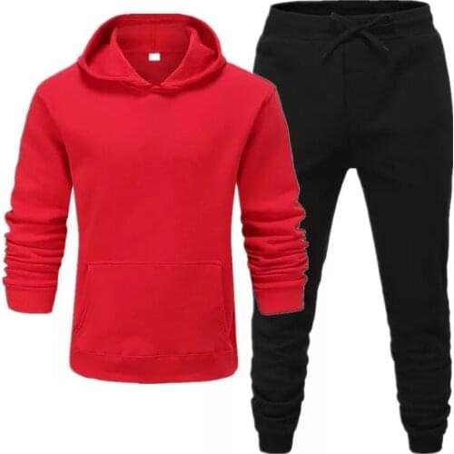 Mens Sets Hoodies+Pants Autumn Winter Hooded Sweatshirt Sweatpants Fashion Slim Fit Men Set Hoodie Pant Hip Hop Pullover Hoody