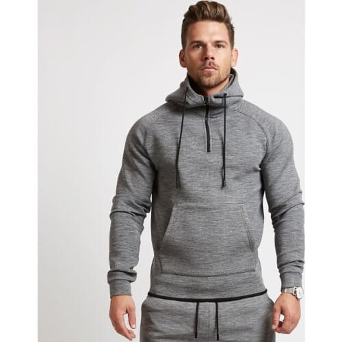 New Hooded Running Jacket Men Breathable Fitness Sports Coat Jogging Basketball Sweatshirt Gym Training Jackets Long Hoodies