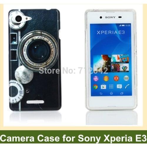 OEEKOI Retro Camera Print Soft Gel TPU Cover Case for Sony Xperia E3 Free Shipping