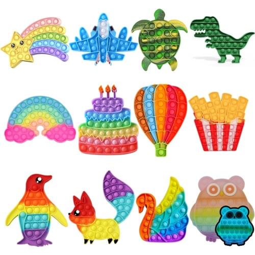 Push Pops Bubble Sensory Toy Autism Needs Squishy Stress Reliever Toys Adult Kid Funny Anti-stress Pops It Fidget Reliver Stress