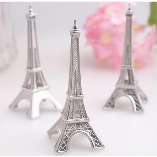 Factory directly sale Wedding Decorations- 200pcs/lot "Evening in Paris" Eiffel Tower Silver-Finish Place Card/Holder