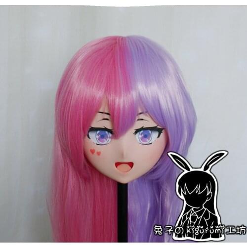 RB680)Quality Handmade Female/Girl Resin Japanese Anime Cartoon Character Cosplay Megu Kigurumi Mask