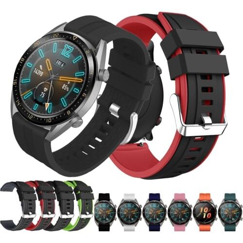 Watch strap For Samsung galaxy active 2 40 44 20/22 mm band for Huawei Watch GT 2 GT2 Honor Magic 2 46mm Silicone Bracelet Strap