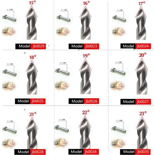 Ru MuXiang Tobacco Pipe Bowl Drill Bit for the V-shape 15-23 mm suit for Lathe and Bench Drill jb0023-jb0035