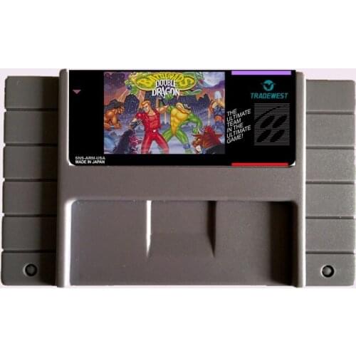 High Quality 16 Bit Battletoads and Double Dragon NTSC Big Gray Game Card For USA Version Game Player