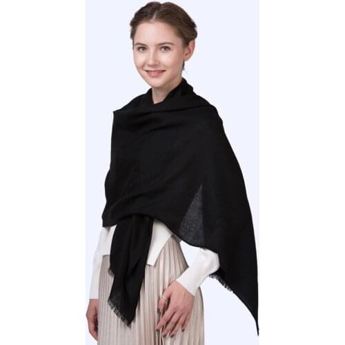 Winter Warm Scarf Solid Plain Large Blanket Shawl Wool Pashmina Women Stole [2121]
