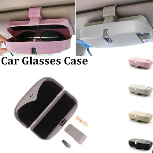 1 Pcs Universal Car Sunglasses Holder Glasses Case Storage Box