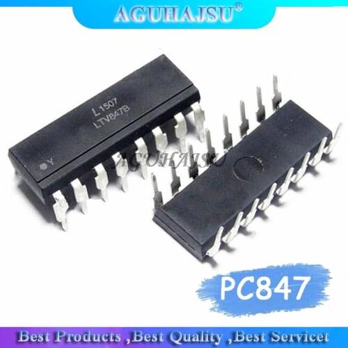 10PCS PC847 DIP optocoupler four PC817 PC817-4 DIP16 original authentic