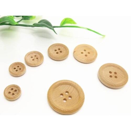 2017Time-limited Decorative Buttons exquisite Natural Wood Boxwood Wooden Button With Sweater Overcoat 100pcs