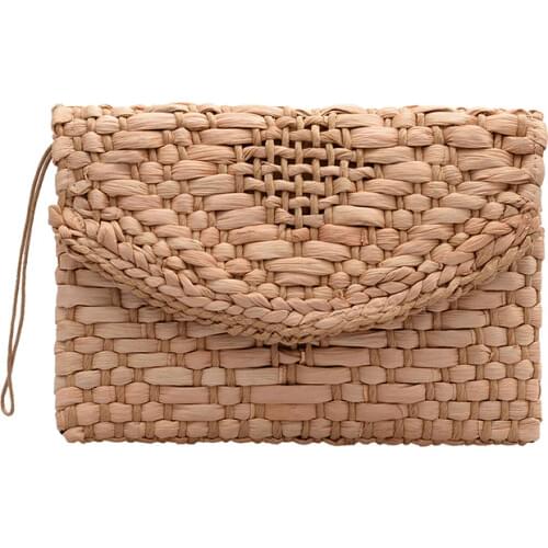 2020 Summer Straw Handbags for Women Small Ladies Clutch Bags Brand Design Raffia Rattan Woven Mini Tote Bohemian Beach Purses