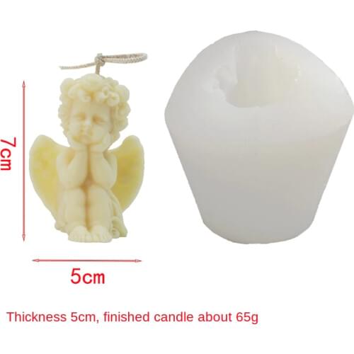 3d Cute Angel Baby Shape Candle Mold Aromatherapy Plaster Gypsum Scented Candle Silicone Wax Mould