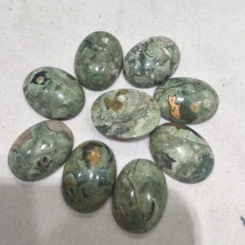 5PCS Nature Kambaba Jasper Stone Cabochons Oval Shape 13X18MM 15X20MM Loose Beads Jewelry DIY Accessories Top Fashion Items