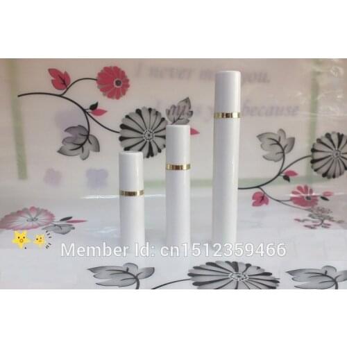 5ML10 ML Airless Bottle with Lotion Pump, Cosmetic Essence Packaging Bottle White Color With Gold Pump, 50 Pieces/Lot