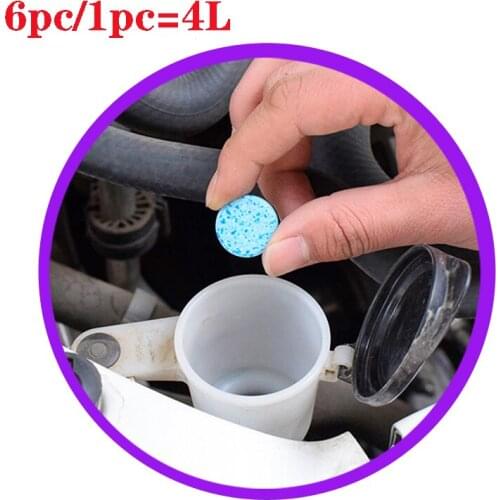 6Pcs Car windshield Solid Cleaner Effervescent Tablets Auto Accessories for Audi A-series C-series S-series SQ-series RS-series