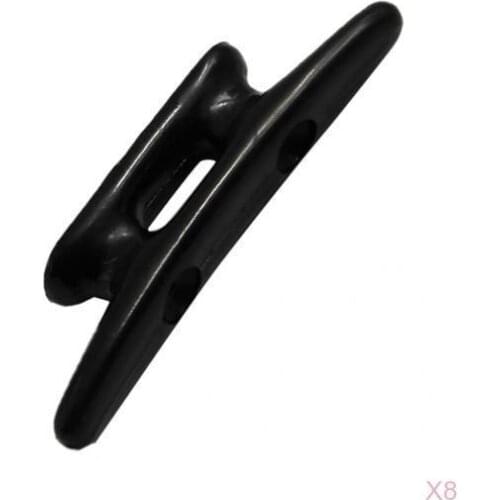 8Pieces 3'' Black Nylon Closed Base Marine Boat & Dock 3 Inch Cleat