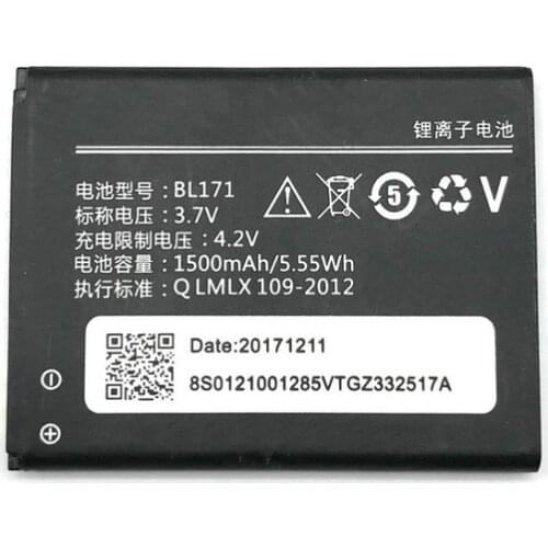 1500mAh BL171 Mobile Phone Battery for Lenovo A319 A356 A368 A370e A376 A60 A65 A500 A390 A390T BL 171 Phone