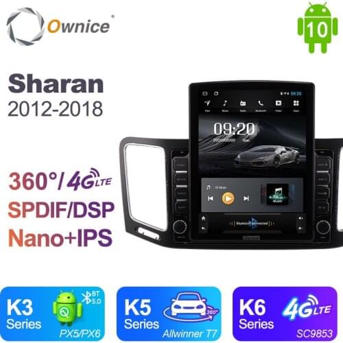 Android for Volkswagen Sharan 2012 2013 2014 2015 2016 2017 2018 Car Radio Auto Multimedia Audio GPs 360 Panorama Tesla Style