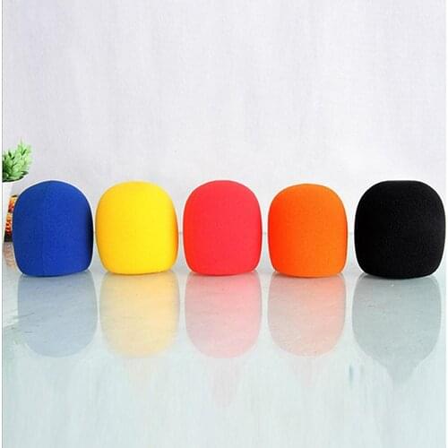 Microphone Cover 5 Colors A Little Scalability Thickening Microphone Sponge Cover Foam Ball-Type Mic Windscreen for Singing