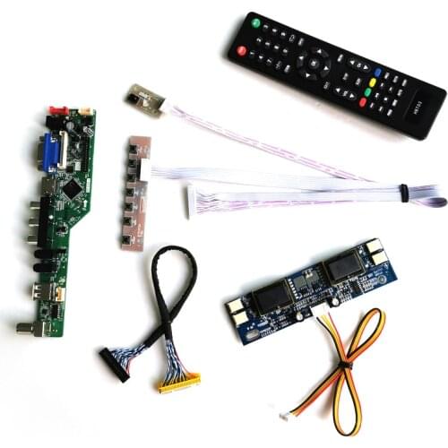 For M201P1-L01/L03 monitor panel 30Pins LVDS 4CCFL 20.1" Audio VGA USB Remote 1400*1050 LCD display controller card DIY kit