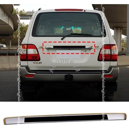 For Toyota Land Cruiser LC100 1998-2007 ABS Chrome Rear Trunk Upper Trim Trunk Lid Cover decoration Car Accessories
