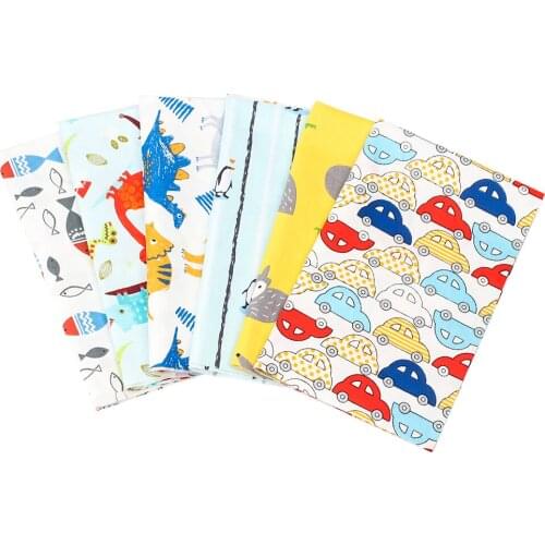 Cheerbows Cartoon Printed Cotton Cloth Fabric Sheet For Craft 40*50cm Cotton Fabrics DIY Materials Appreal Sewing Accessories