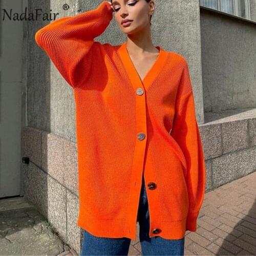 Nadafair Oversized Knitted Cardigan Sweater Women Winter Plus Size Casual Loose Long Sleeve Knitwear Green Ladies Long Cardigans