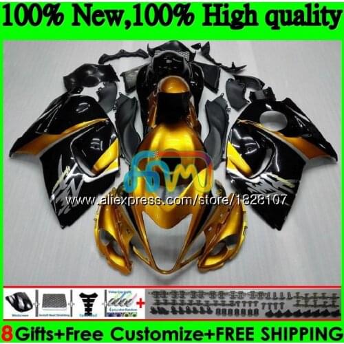 Body For SUZUKI Hayabusa GSXR 1300 GSXR1300 96 Golden black 97 98 99 01 48BS.24 GSXR-1300 1996 1997 1998 1999 2000 2001 Fairing